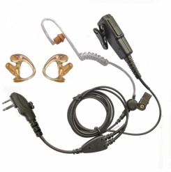 Hytera  2 pin plug 2 wire covert earpiece with earmoulds bundle